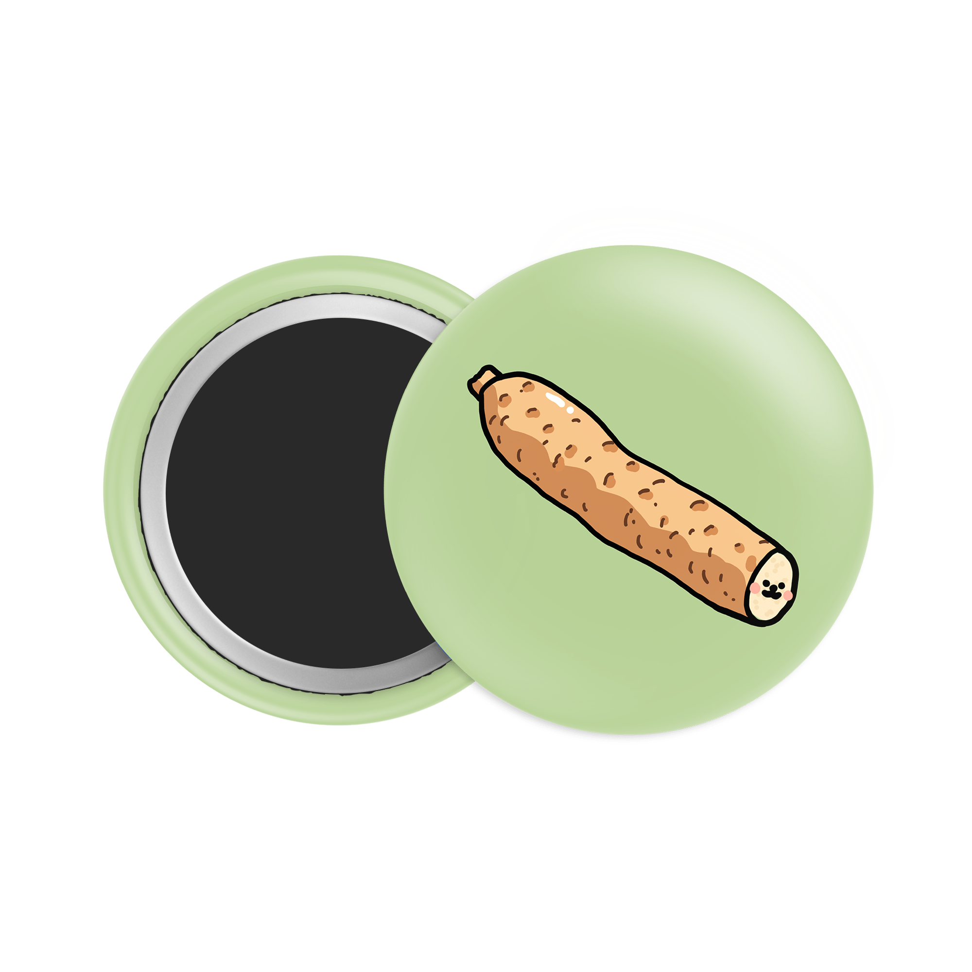 Yam Button Fridge Magnet - Theartzzy